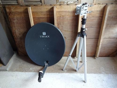 schotelantenne + steun + decoder + Satellietzoeker, Audio, Tv en Foto, Schotelantennes, Zo goed als nieuw, Ophalen of Verzenden