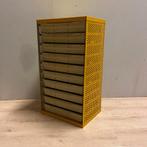 industrieel design geperforeerd metalen ladekast, Metaal, Minder dan 50 cm, Gebruikt, 5 laden of meer