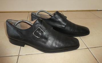 Grosvenor gespschoenen maat 46 zwart leer monk strap shoes beschikbaar voor biedingen