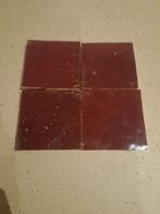 50 Bordeauxrode Zellige Tegels 10x10cm, Doe-het-zelf en Verbouw, Tegels, Ophalen, Overige materialen, Wandtegels, Nieuw