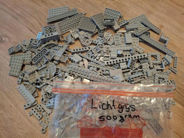 Lego kleur licht grijs. 0,5 kilo., Kinderen en Baby's, Speelgoed | Duplo en Lego, Gebruikt, Lego, Losse stenen, Ophalen of Verzenden