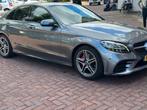 Mercedes-Benz C-Klasse C200 Amg 184pk 9G-TRONIC 2019 Grijs, Auto's, Lichtsensor, Zwart, 4 cilinders, Leder en Stof