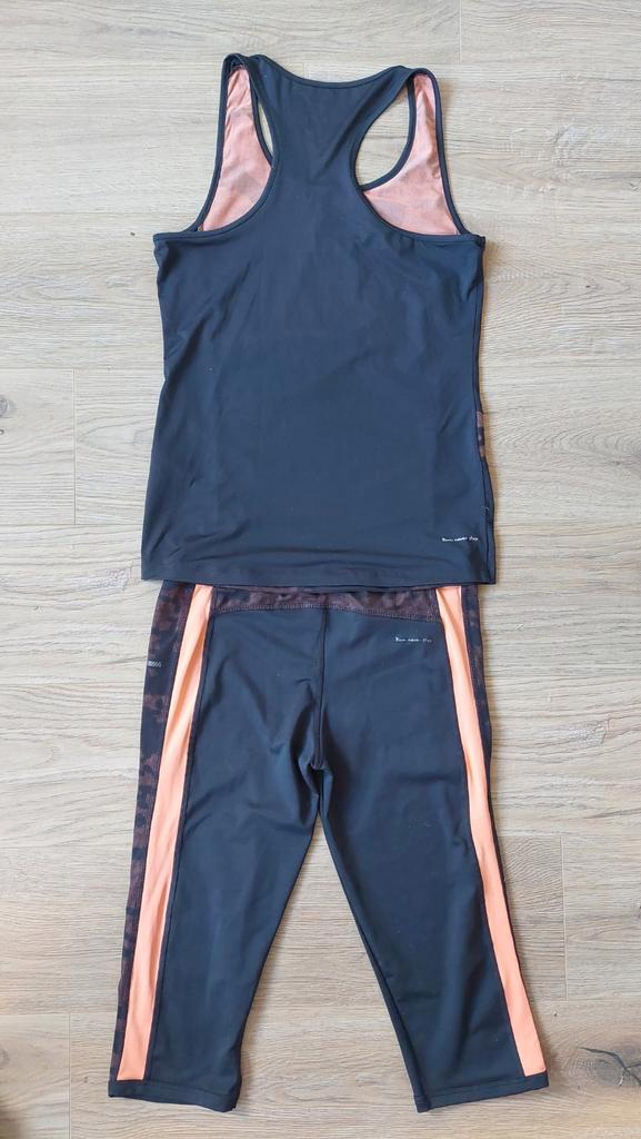 Setje sportkleding L grijs zalmroze fitness hardlopen, Kleding | Dames, Sportkleding, Zo goed als nieuw, Fitness of Aerobics, Maat 42/44 (L)
