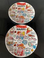 Blond happy borden 2 stuks  18 cm  set prijs 12euro!!, Ophalen, Blond Amsterdam, Zo goed als nieuw, Bord(en)