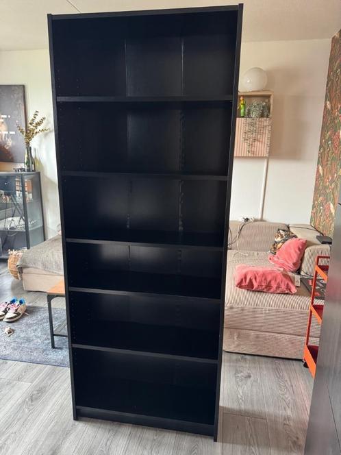 IKEA Billy boekenkast zwart, Huis en Inrichting, Kasten | Boekenkasten, Gebruikt, 50 tot 100 cm, 200 cm of meer, 25 tot 50 cm