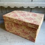 Stoffen doos met toile de jouy stof *tres jolie Duiven*, Antiek en Kunst, Verzenden