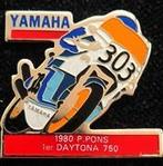 Yamaha- 1980 P.Pons 1er daytona 750, Verzenden, Nieuw, Sport, Speldje of Pin