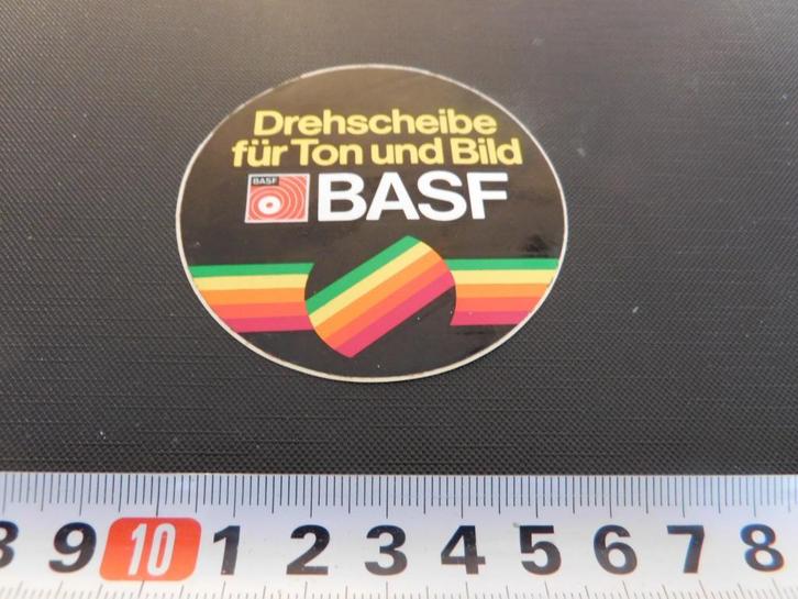 sticker BASF drehscheibe für ton und bild, Verzamelen, Stickers, Zo goed als nieuw, Ophalen