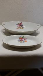 2 oude schalen met bloemenprint, Antiek en Kunst, Ophalen of Verzenden