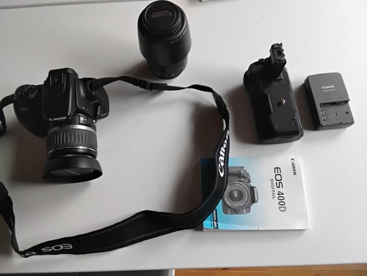 Te koop complete set Canon EOS 400d, Audio, Tv en Foto, Fotocamera's Digitaal, Zo goed als nieuw, Spiegelreflex, Canon, Geen optische zoom