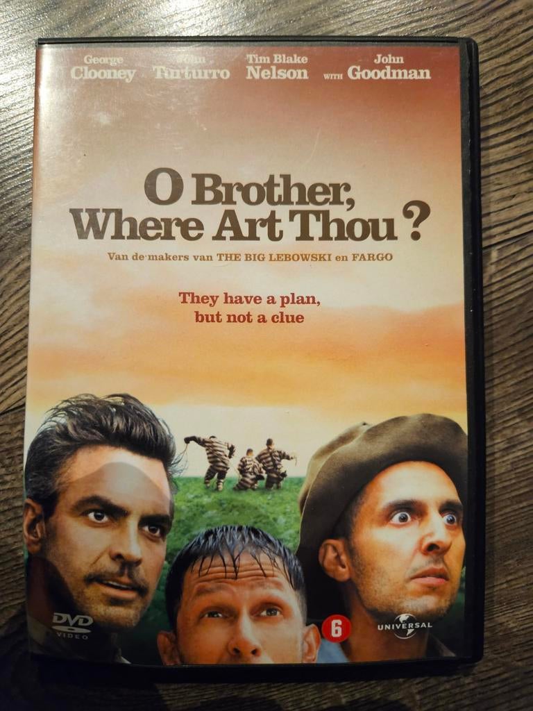 O Brother, Where Art Thou? DVD - Coen Brothers Komedie, Vanaf 6 jaar, Ophalen of Verzenden, Zo goed als nieuw, Actiekomedie