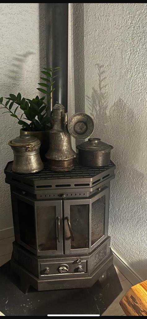 Mooie reny olso houtkachel 8kw, Huis en Inrichting, Kachels, Zo goed als nieuw, Houtkachel, Hout, Ophalen of Verzenden