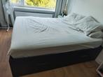 Ikea brimnes 160x200 zwart met lades onder het bed, 160 cm, Gebruikt, Ophalen of Verzenden, Hout