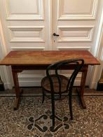 VINTAGE TAFEL DESK SIDETABLE HOUT MOOIE PATINA, Huis en Inrichting, Tafels | Sidetables, Ophalen, 25 tot 50 cm, Rechthoekig, 100 tot 150 cm