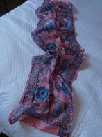Handgeweven lange zijden sjaal uit India fraaie kleur/motief, India handwoven, Verzenden, Nieuw, Sjaal
