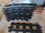Duplo Zwarte Rails - 8 Bochten en 1 Recht Stuk, Ophalen of Verzenden, Gebruikt, Losse stenen, Duplo