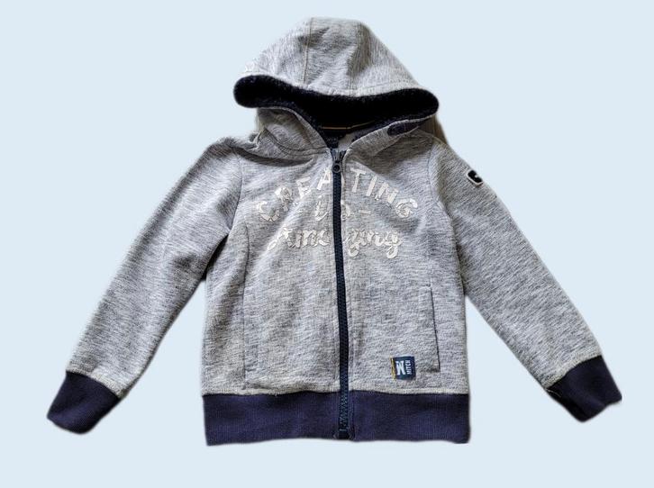 MITCH blauw gemêleerd vest met capuchon maat 116 ~ MS3030, Kinderen en Baby's, Kinderkleding | Maat 116, Gebruikt, Jongen, Trui of Vest