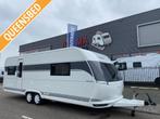 Hobby Prestige 650 UFF Queensbed, rondzit, Caravans en Kamperen, Hordeur, Bedrijf, 7 tot 8 meter, Rondzit