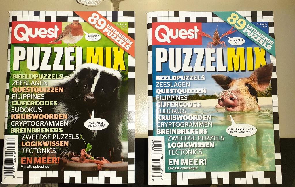 Twee Quest puzzelboekjes, Hobby en Vrije tijd, Denksport en Puzzels, Ophalen of Verzenden, Minder dan 500 stukjes, Nieuw