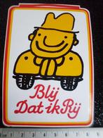 sticker blij dat ik rij anti file smiley glimlach geen niet, Verzamelen, Stickers, Verzenden, Zo goed als nieuw, Auto of Motor
