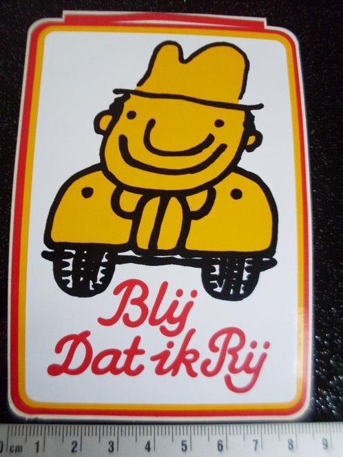 sticker blij dat ik rij anti file smiley glimlach geen niet, Verzamelen, Stickers, Zo goed als nieuw, Auto of Motor, Verzenden