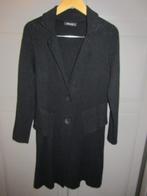 G305 Finery mt L-XL vest zwart lang gebreid, Verzenden, Zwart, Maat 42/44 (L), Finery