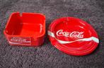 Vintage Coca Cola Asbakken Set, Ophalen of Verzenden, Gebruikt, Gebruiksvoorwerp