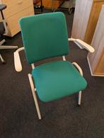 4 Groene Vergaderstoelen met Armleuning, Ophalen, Gebruikt, Overige kleuren, Metaal