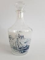 Mooie glazen karaf afbeelding boot op water en koets, Antiek en Kunst, Ophalen of Verzenden