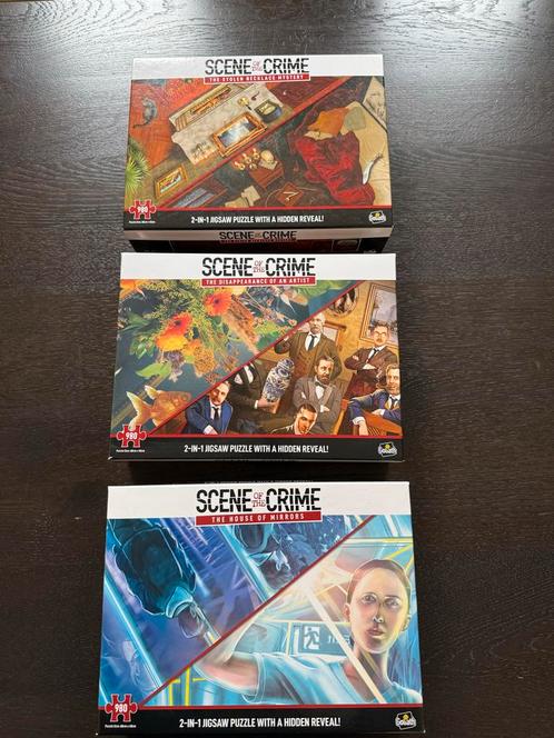 3 stuks Scene of Crime Puzzels, Hobby en Vrije tijd, Denksport en Puzzels, Zo goed als nieuw, Legpuzzel, Ophalen of Verzenden