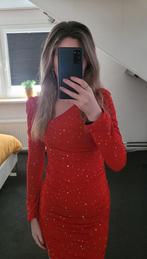 Hele mooie rode glitter jurk maat xs, Maat 34 (XS) of kleiner, Ophalen of Verzenden, Zo goed als nieuw, Rood