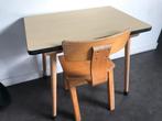 Retro schooltafeltje en stoeltje, Ophalen, Gebruikt, Tafel(s) en Stoel(en)