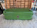 Prachtige brocante groene emaille brooddoos, broodtrommel, Antiek en Kunst, Ophalen