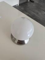 Tafellamp met glazen bol, Huis en Inrichting, Lampen | Tafellampen, Ophalen of Verzenden, Gebruikt, Glas, Minder dan 50 cm