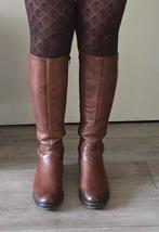 Hoge leren laarzen z.g.a.n. mt. 41, Ophalen of Verzenden, Zo goed als nieuw, Bruin, Hoge laarzen