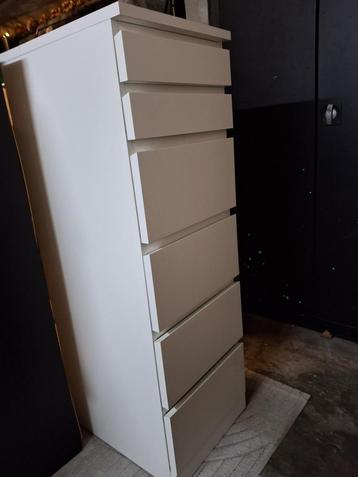Ikea malm kast met spiegel en 6 laden