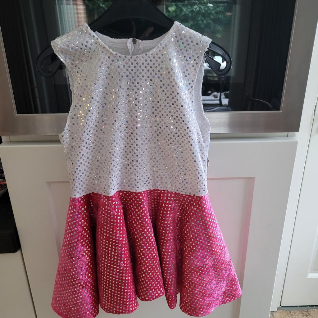 K3 GLITTERJURKJE  maat 116, Kinderen en Baby's, Carnavalskleding en Verkleedspullen, Ophalen of Verzenden, Gebruikt, 110 t/m 116