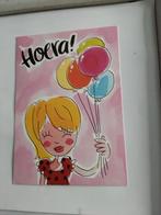 MEISJE. MET BALLONNEN.  HOERA, Verzamelen, Ansichtkaarten | Themakaarten, Ophalen of Verzenden, Voor 1920, Kinderen