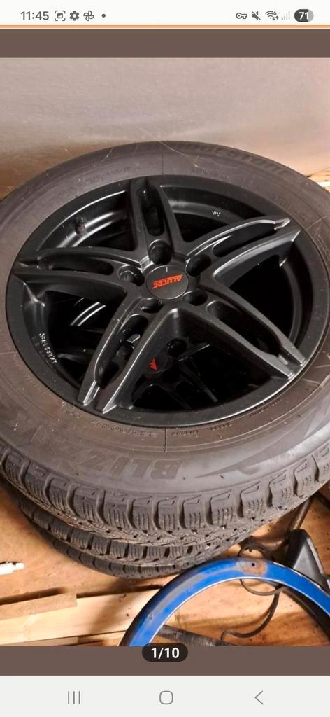 Alutec 17 inch velgen, 5x 114,4 met Bridgestone winterbanden, Auto-onderdelen, Banden en Velgen, Banden en Velgen, Winterbanden