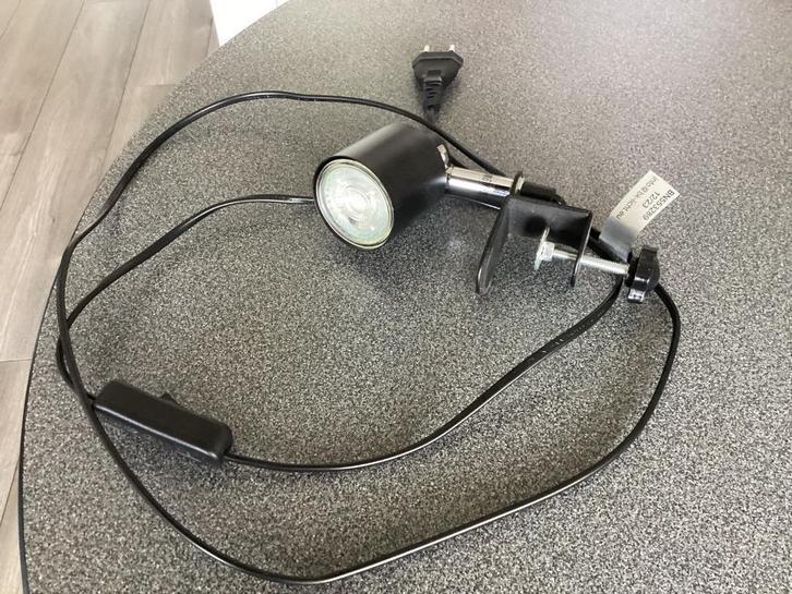 Nieuw LED Klemspotje  GU10 Max. 9 Watt  Kleur Zwart, Huis en Inrichting, Lampen | Spots, Nieuw, Plafondspot of Wandspot, Metaal of Aluminium