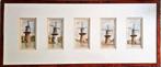 Aquarel van Henk van Albada: 5 Molens van Schiedam, Ophalen of Verzenden