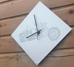 Unieke Klok met Trike - Handgestraald 30x30cm, Ophalen of Verzenden