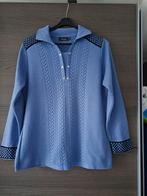 Mooie trui/pullover met kraag van Leona lila blauw maat M, Maat 38/40 (M), Leona, Ophalen of Verzenden, Zo goed als nieuw