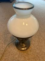 Staande lamp met witte glazen kap - 42cm, Huis en Inrichting, Ophalen of Verzenden, Zo goed als nieuw, Glas, Minder dan 100 cm