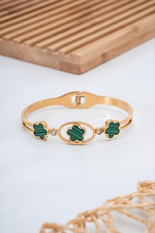 Stainless steel armband, Sieraden, Tassen en Uiterlijk, Armbanden, Nieuw, Staal, Goud, Ophalen of Verzenden