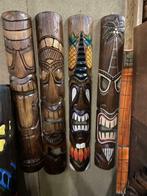 Tiki Masker Groot - van hout Tiki beeld, Antiek en Kunst, Kunst | Beelden en Houtsnijwerken
