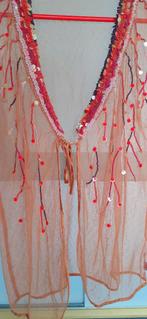 doorschijnd glimmend dames hesje, Maat 38/40 (M), Oranje, Ophalen of Verzenden, Zo goed als nieuw