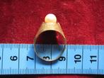 14 krt gouden ring met cultive parel, Overige kleuren, Ophalen of Verzenden, Zo goed als nieuw, Dame