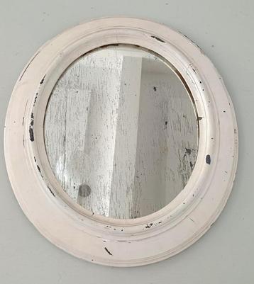 antieke ovale spiegel verweerd glas patina eiken wit beschikbaar voor biedingen