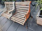 Smeedijzer met houten Tuinstoelen., Ophalen, Gebruikt, Hout